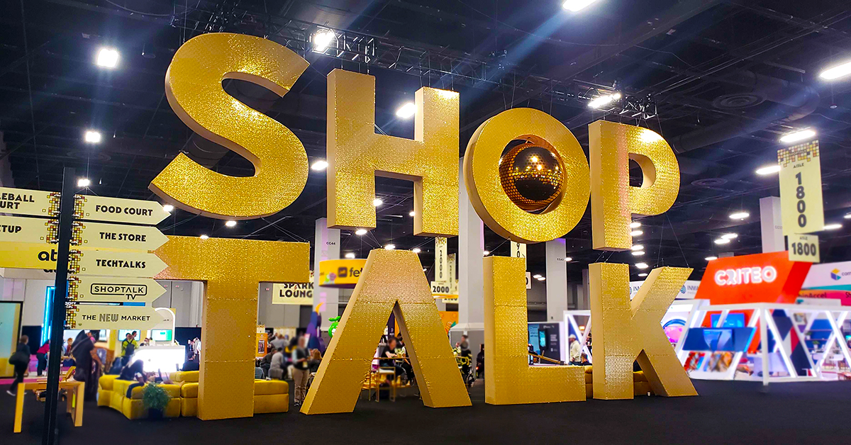 Shoptalk welcome sign at Mandalay Bay Las Vegas